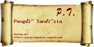 Pengő Tanázia névjegykártya